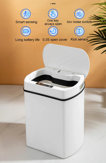 Smart Sensor Trash Can Rectangular Kitchen Bathroom