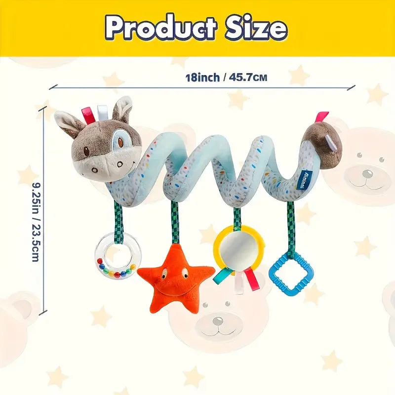 Spiral Plush Stroller Toy Portable Newborn Sensory Toys