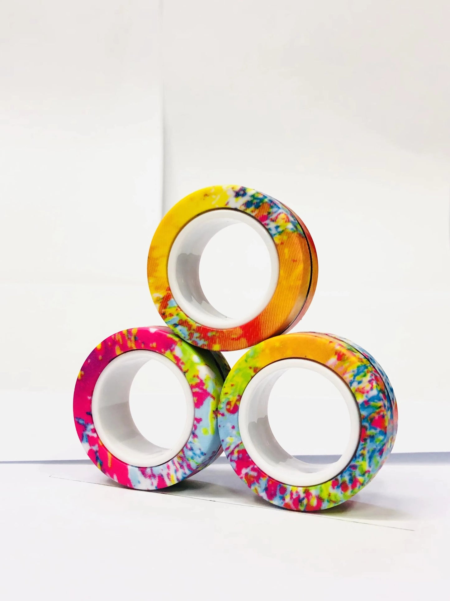 Magnetic Fidget Rings Set 3Pcs Stress Relief Spinner