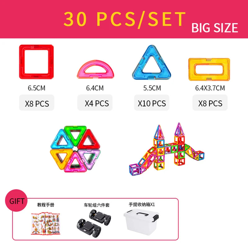 Variant image for Magnetic Building Blocks Set for Kids, 30-168PCS Educational Magnetic Tiles for Creative Learning and Imaginative Play-4