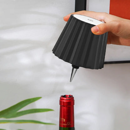 Wireless Bottle Lamp Touch Control LED Light - Rechargeable Home Decor for Dining & Parties