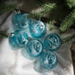 6cm Clear Glass Christmas Ornaments - 6-Pack Decorative Balls for New Year Tree, Perfect Holiday Gifts 2023