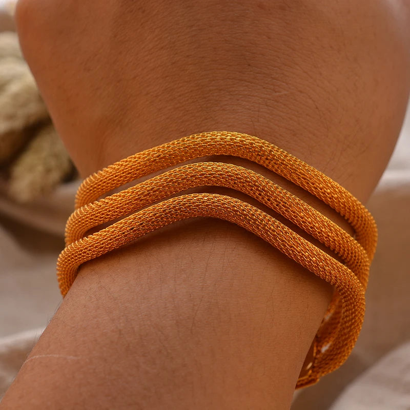 Forgyldte armbånd luksuriøst arabisk bryllupsarmbånd