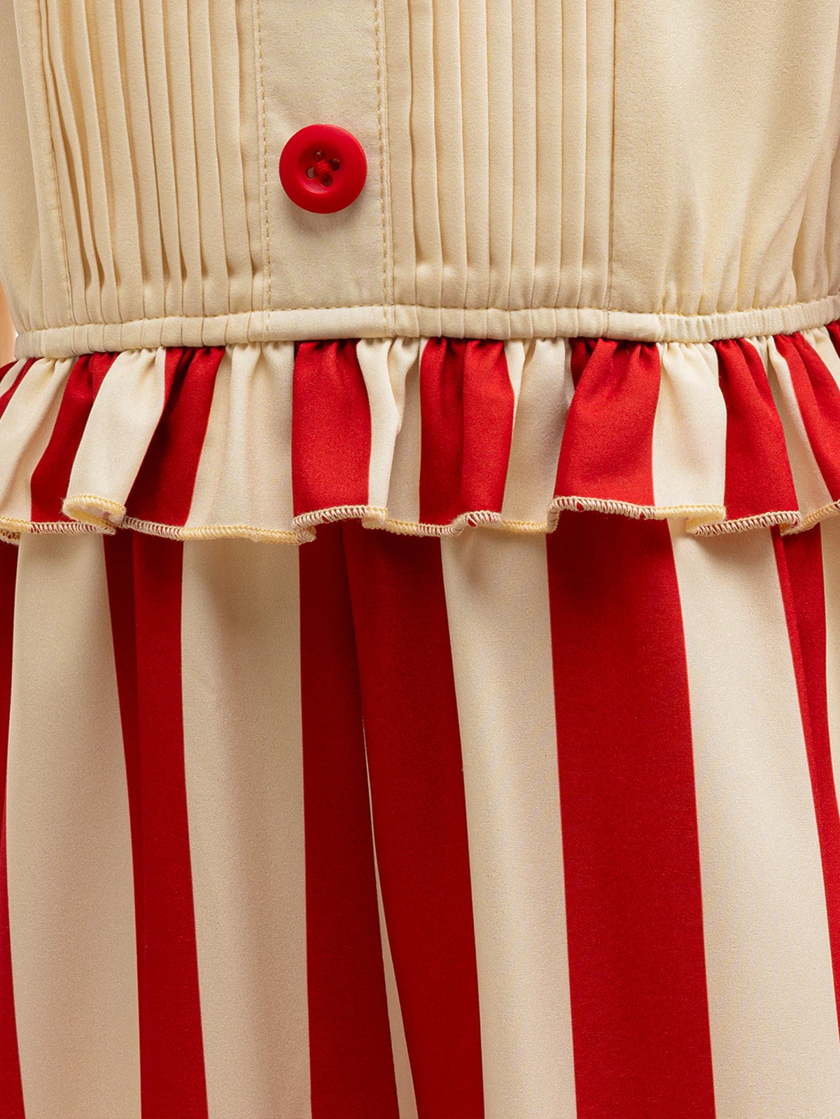 Gestreept jumpsuit voor jongens met circusclownmotief, Halloween-carnavalskostuum, verjaardagsgoochelaarsoutfit voor op het podium 2026
