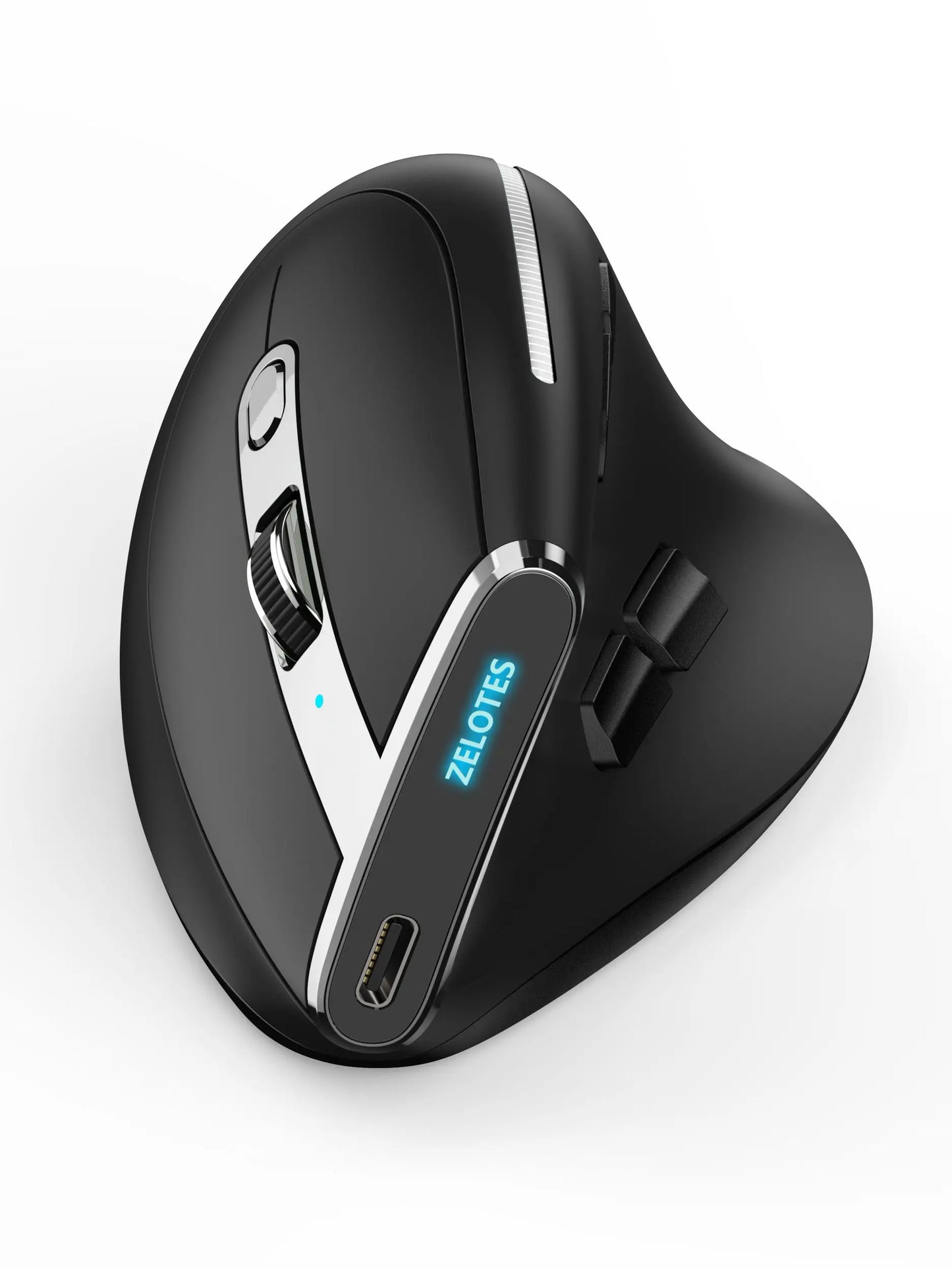 Bluetooth Vertical Ergonomic Mouse With OLED Screen
