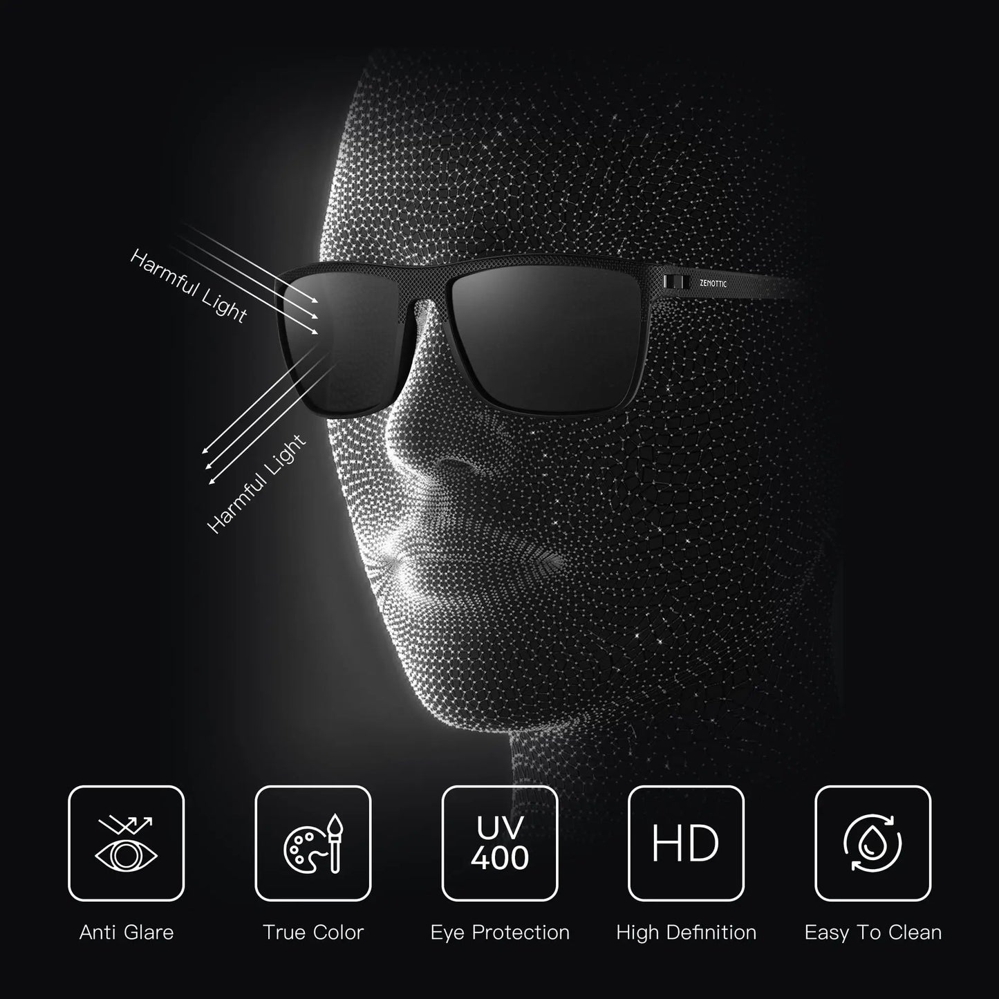 Polarized Sunglasses – Lightweight TR90 Frame Square Sunglasses UV400 Protection, Outdoor Summer 2026