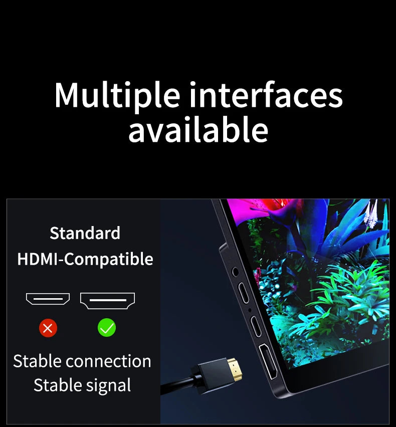 OLED 13.3 bærbar skjerm metallramme reiseskjerm