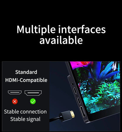 OLED 13.3 bærbar skjerm metallramme reiseskjerm