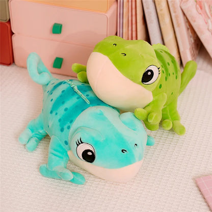 Almohada de camaleón de felpa 30cm reptil de dibujos animados regalo acogedor