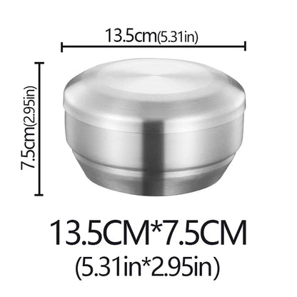 Cuenco para arroz de acero inoxidable de doble capa con tapa aislada