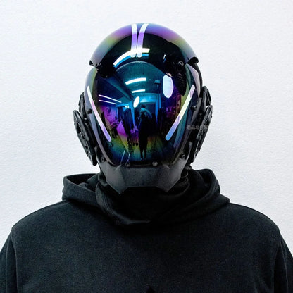 Punk Mech Technology PVC Full-Face Cosplay Mask Halloween Carnival Party Prop 2026