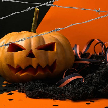 Nepprikkeldraad als Halloween-accessoire voor hekdecoratie, griezelige plastic versiering voor spookhuis 2026