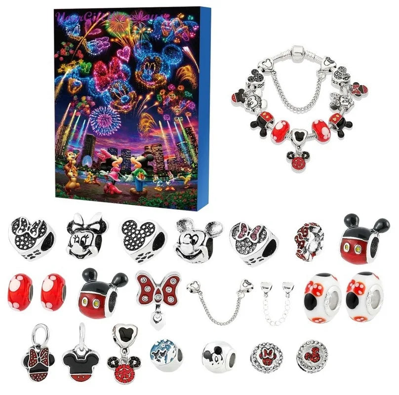 Disney 2024 Advent Calendar Bracelets - 24 Days DIY Jewelry Countdown for Christmas Gifts