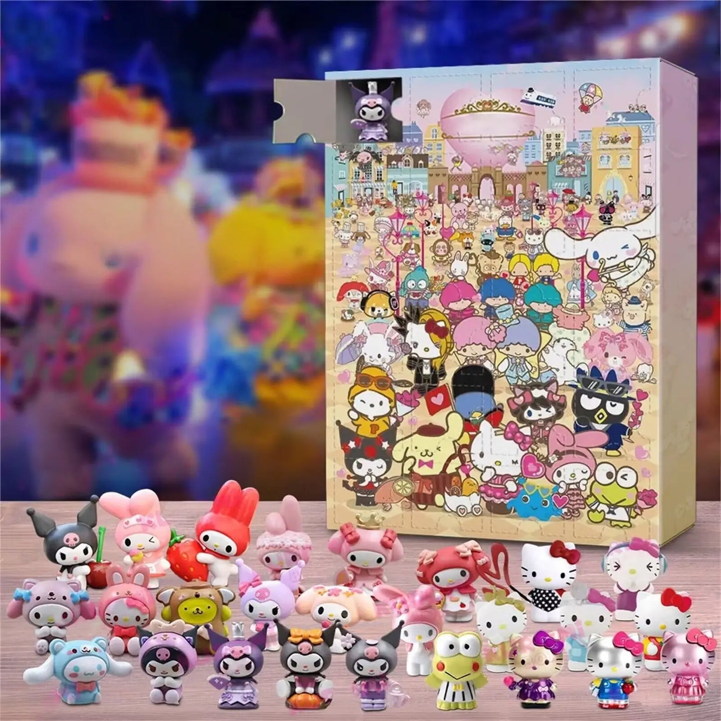 2024 Christmas Advent Calendar with Mickey, Minnie, Stitch & Hello Kitty Toys for Kids