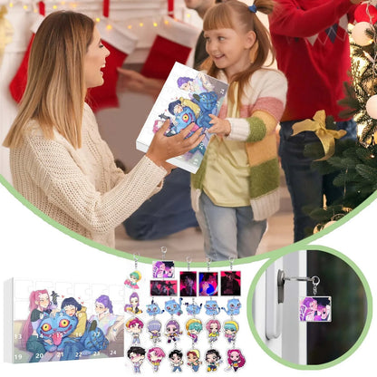 Kpop adventskalender 24 dagen demonjagers sleutelhanger cadeau