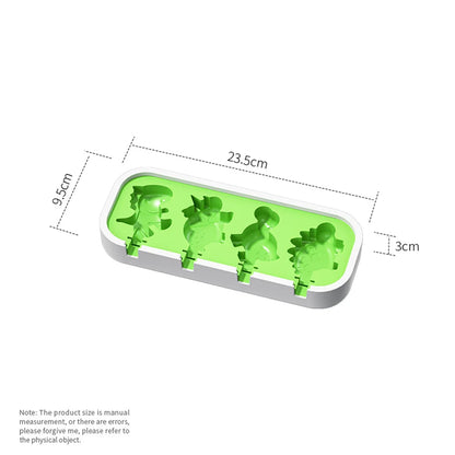 Variant image for Dinosaur-Shaped Ice Cream Mold and Ice Pop Maker with Lid and Sticks, Food-Grade Silicone, Non-Stick, Temperature Resistant-2