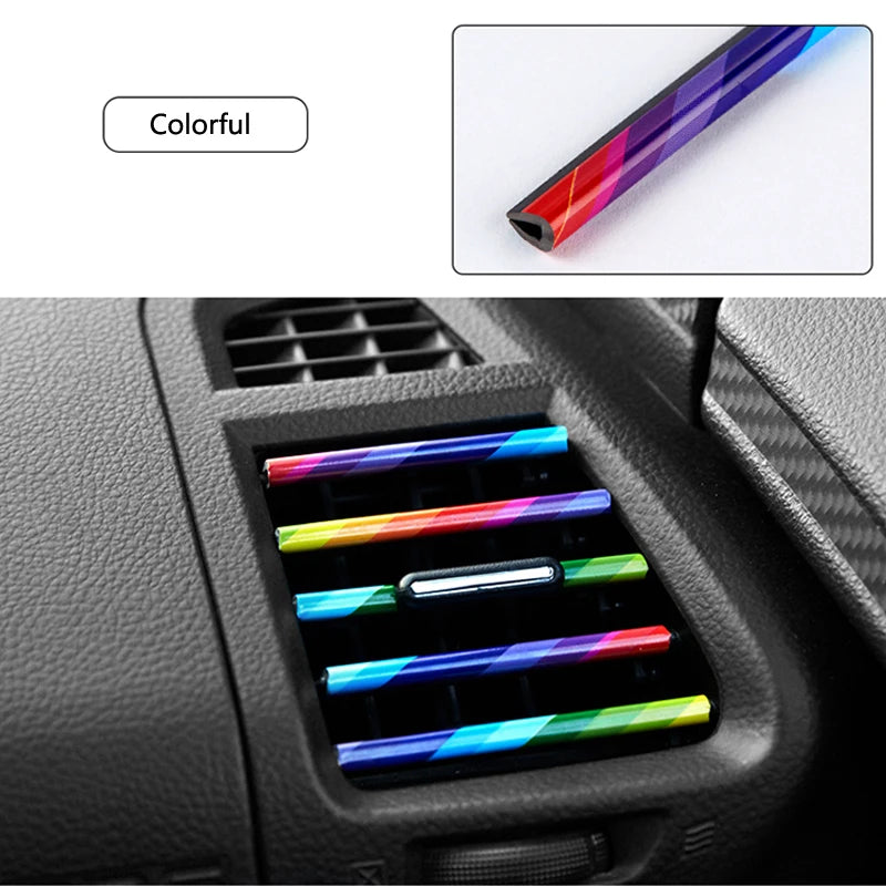 U-Shaped Car Air Conditioner Outlet Strips - 10 PCS Flexible Decorative Car Accessories