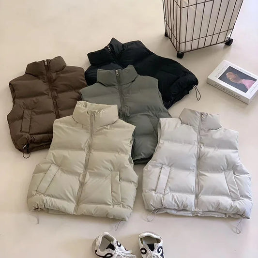 Lightweight Women's Down Vest - Cropped Boxy, Duck Fill