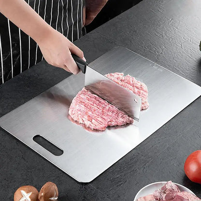 Titanium Cutting Board for Kitchen - 304 Stainless Steel Double-Sided Food Grade