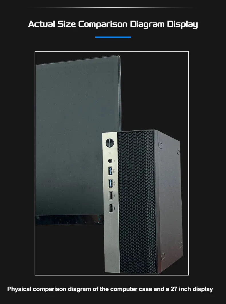 Boîtier Mini ITX HTPC Alimentation 1U Support Maille Compact Théâtre à Domicile