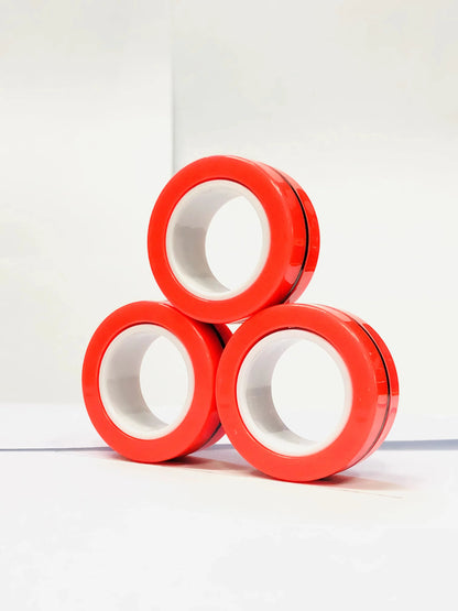 Magnetic Fidget Rings Set 3Pcs Stress Relief Spinner