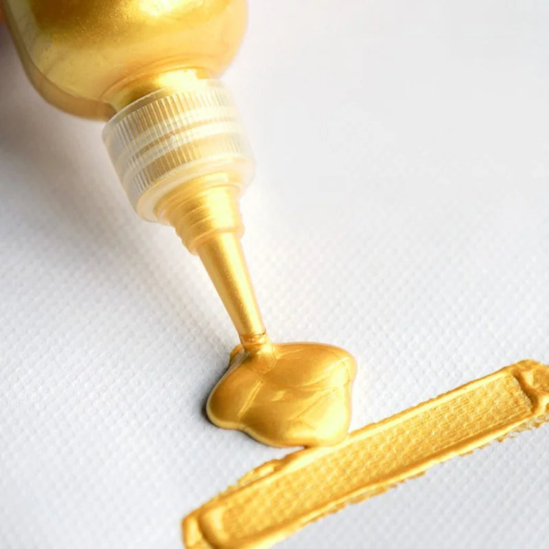 Acrylverf set metallic afwerking waterdicht kleurvast voor DIY knutselwerk lente 2026 trend