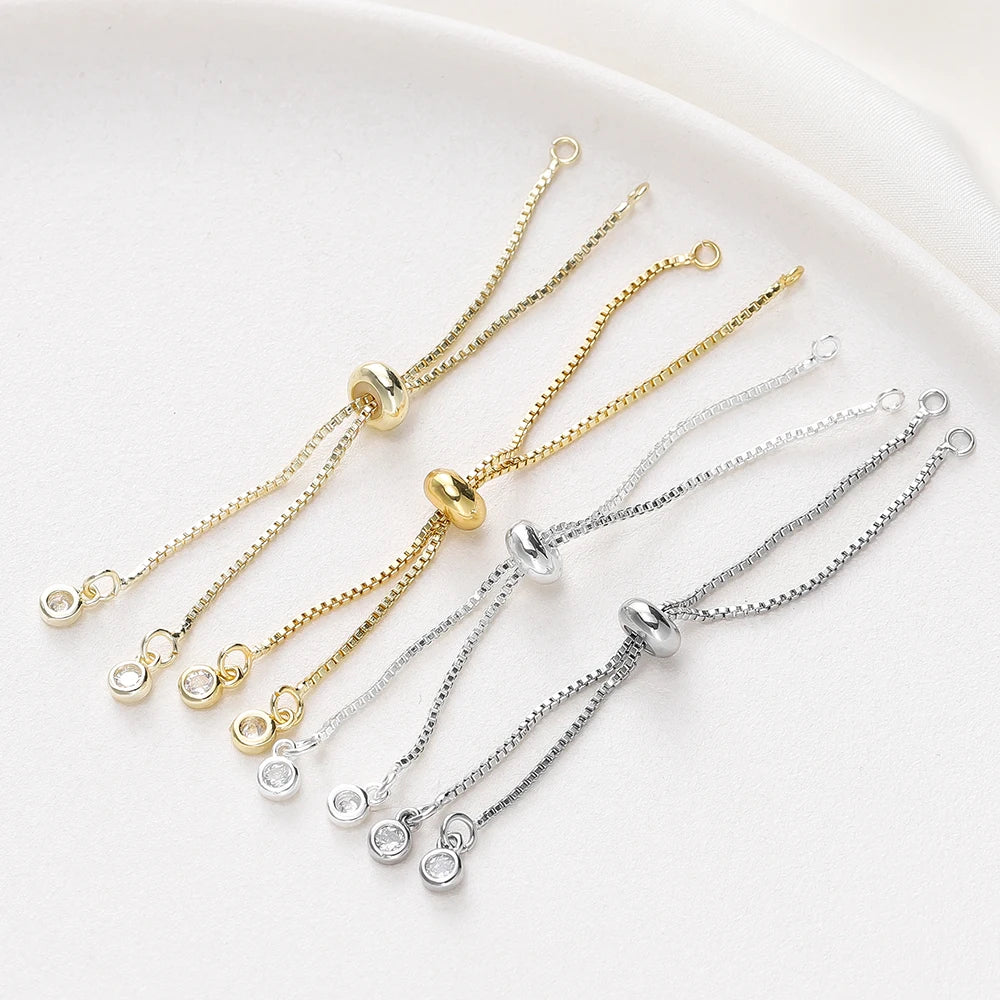 Cadenas deslizantes ajustables para accesorios de fabricación de pulseras DIY