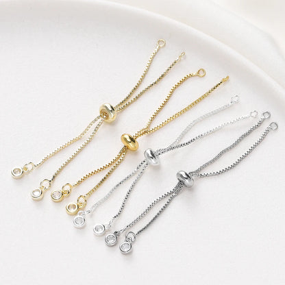 Cadenas deslizantes ajustables para accesorios de fabricación de pulseras DIY