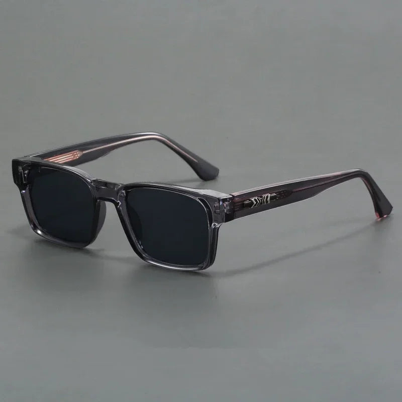 Men's square frame sunglasses UV400 – mirror lens, anti-mist outdoor driving shades, wide coverage