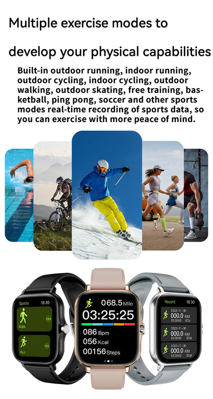 LAXASFIT Smart Watch Full Touch Screen Bluetooth Call – Heart Rate Sleep Tracker Sports Fitness Smartwatch 2026