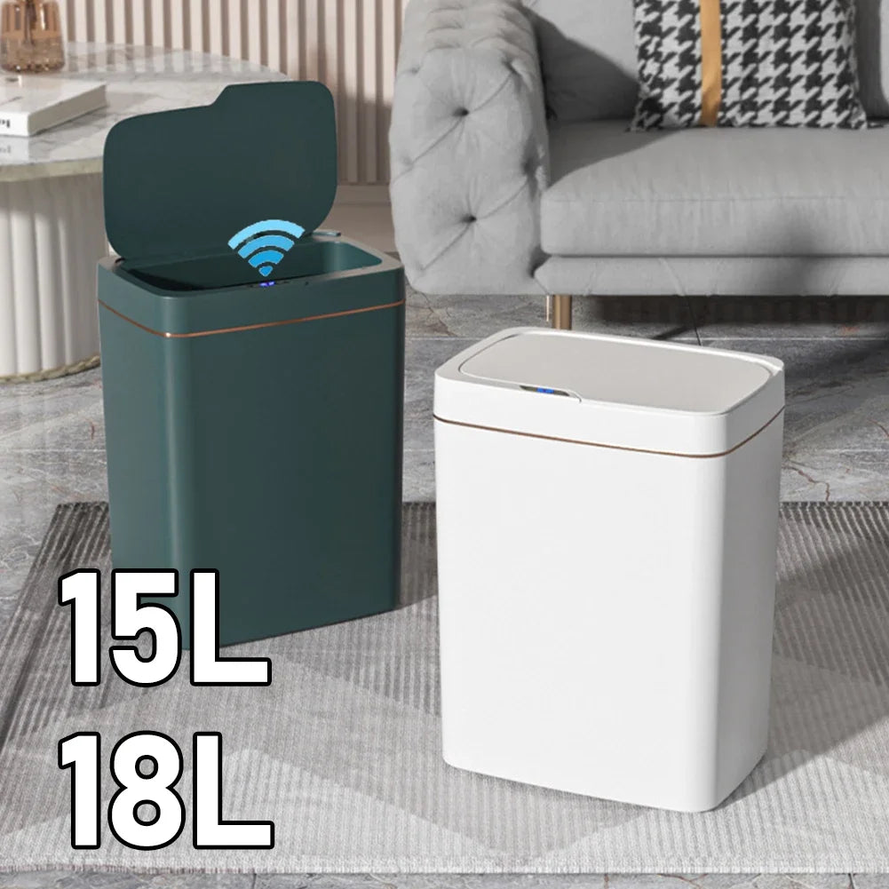 Smart Sensor Trash Can 15L 18L Touchless Quiet Waterproof