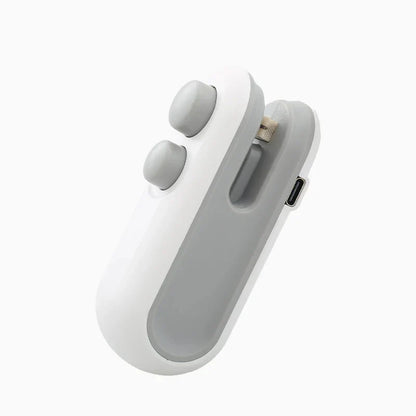Mini selladora térmica recargable por USB, selladora manual de alimentos, clip portátil para bolsas 2026, artículos esenciales para el hogar