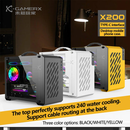 Boîtier Mini ITX Verre Latéral Refroidissement Liquide 240mm Portable