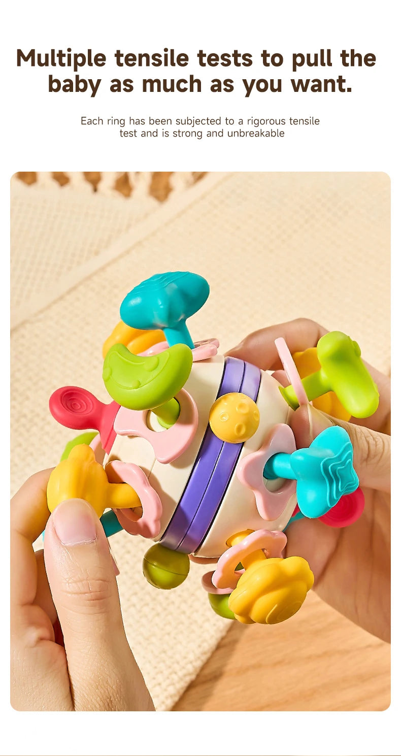Baby Teether Rattle Hand Grip Sensory Ball Toy Newborn
