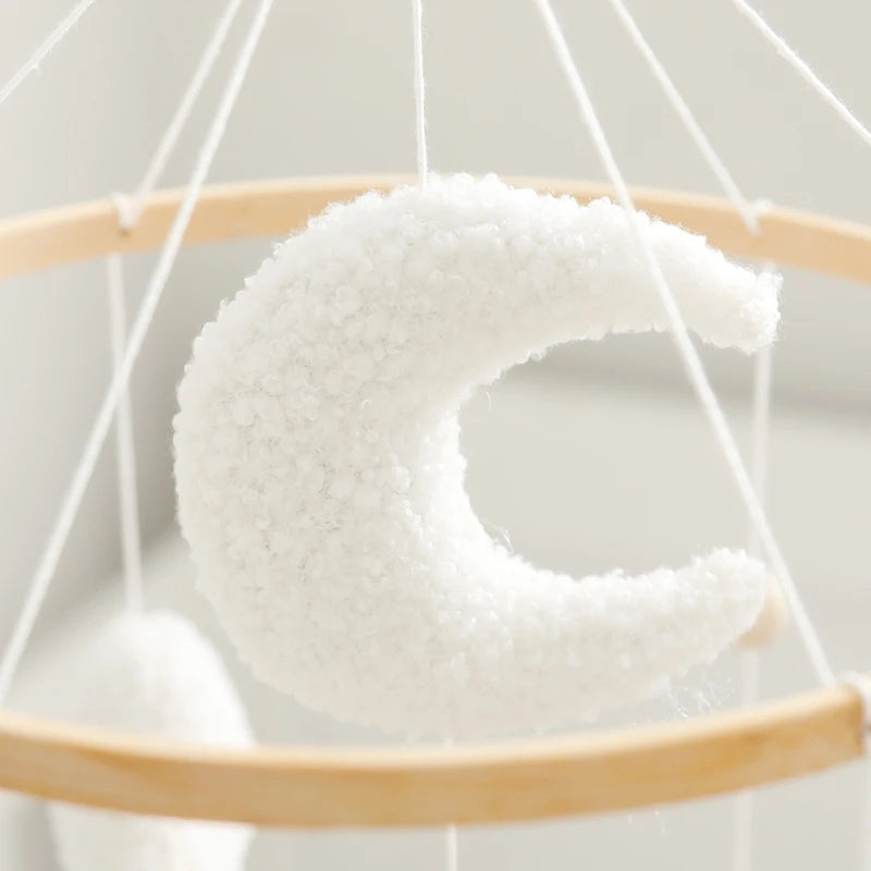 Baby Crib Mobile Wooden Nursery Newborn Sensory Toys