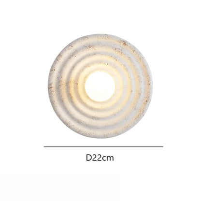 Japandi Wabi Sabi Round Wall Sconce Japanese Minimal LED Light