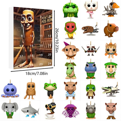 Calendario de Adviento 24 Días Recuerdo Navideño Italian Brainrot