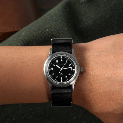 36mm Field Watch Sapphire Crystal VH31 Sweep Quartz