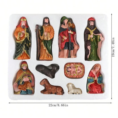 Nativity Figurines Set 10 Piece Christmas Classic Nativity Scene Decor Holiday 2025 Gift Idea