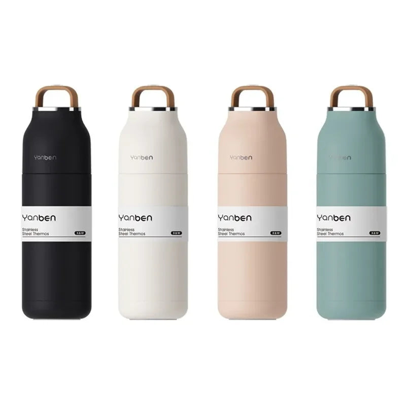 Reise-Wasserflasche 350ml 304 Edelstahl Vakuum-Thermoskanne Fall 2025 Isoliert Auslaufsicher Für Unterwegs