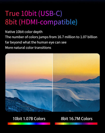 OLED 13.3 bærbar skjerm metallramme reiseskjerm