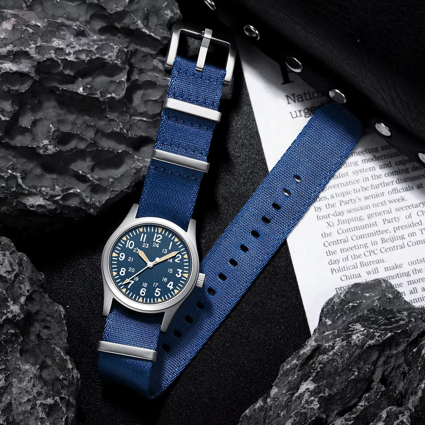 Militær Quartz Feltur 37mm Safir Efterår 2025