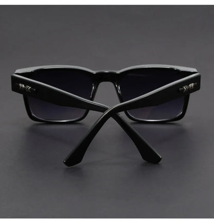 Men's square frame sunglasses UV400 – mirror lens, anti-mist outdoor driving shades, wide coverage