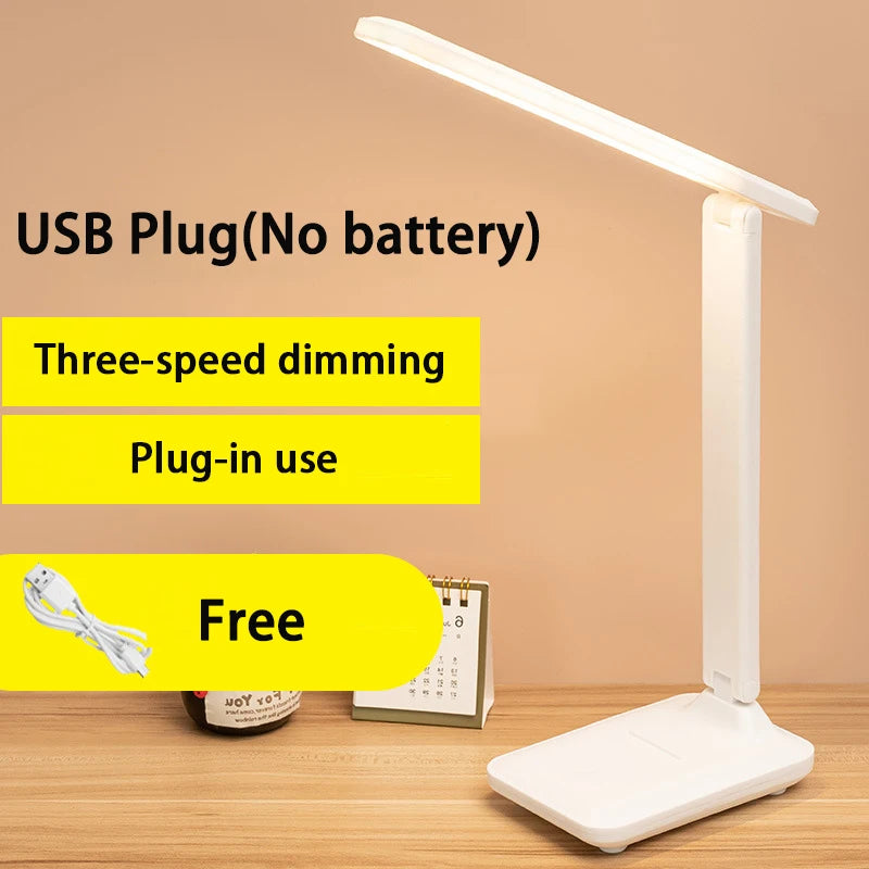 Lampada da scrivania LED touch dimmerabile ricaricabile protezione occhi