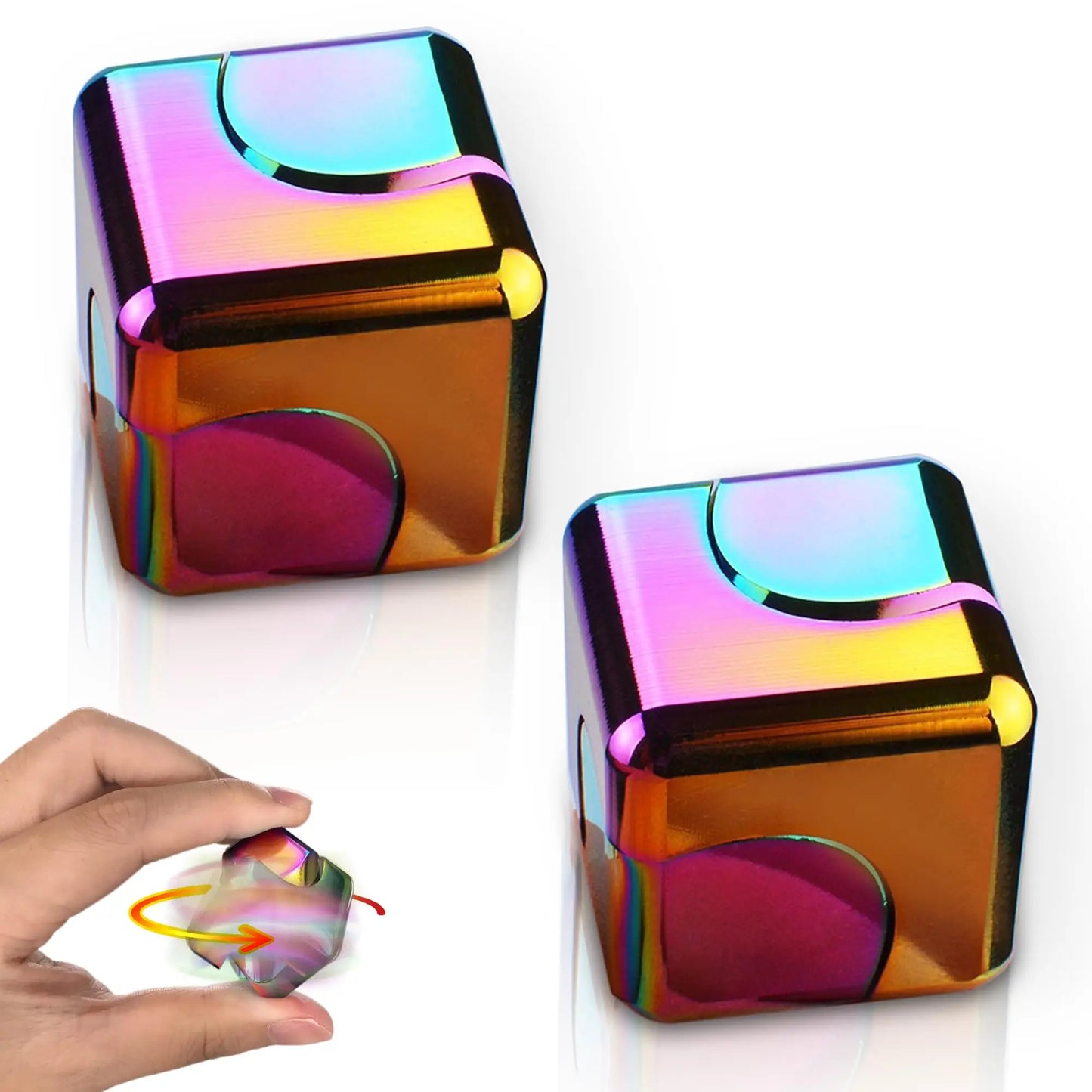 Fidget Spinner Cube Metal Desk Toy Stress Relief Gadget