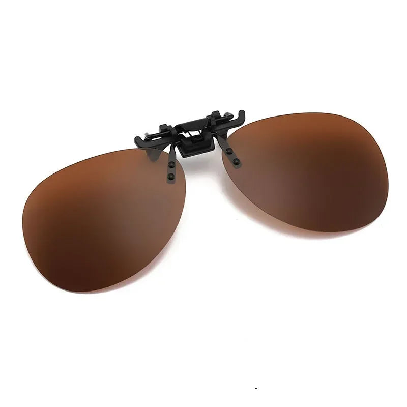 Clip-On Zonnebril Gepolariseerd UV400 Nachtzicht Rijden Bril Vierkante Clip-Ons Anti-Glare Vintage Stijl 2026