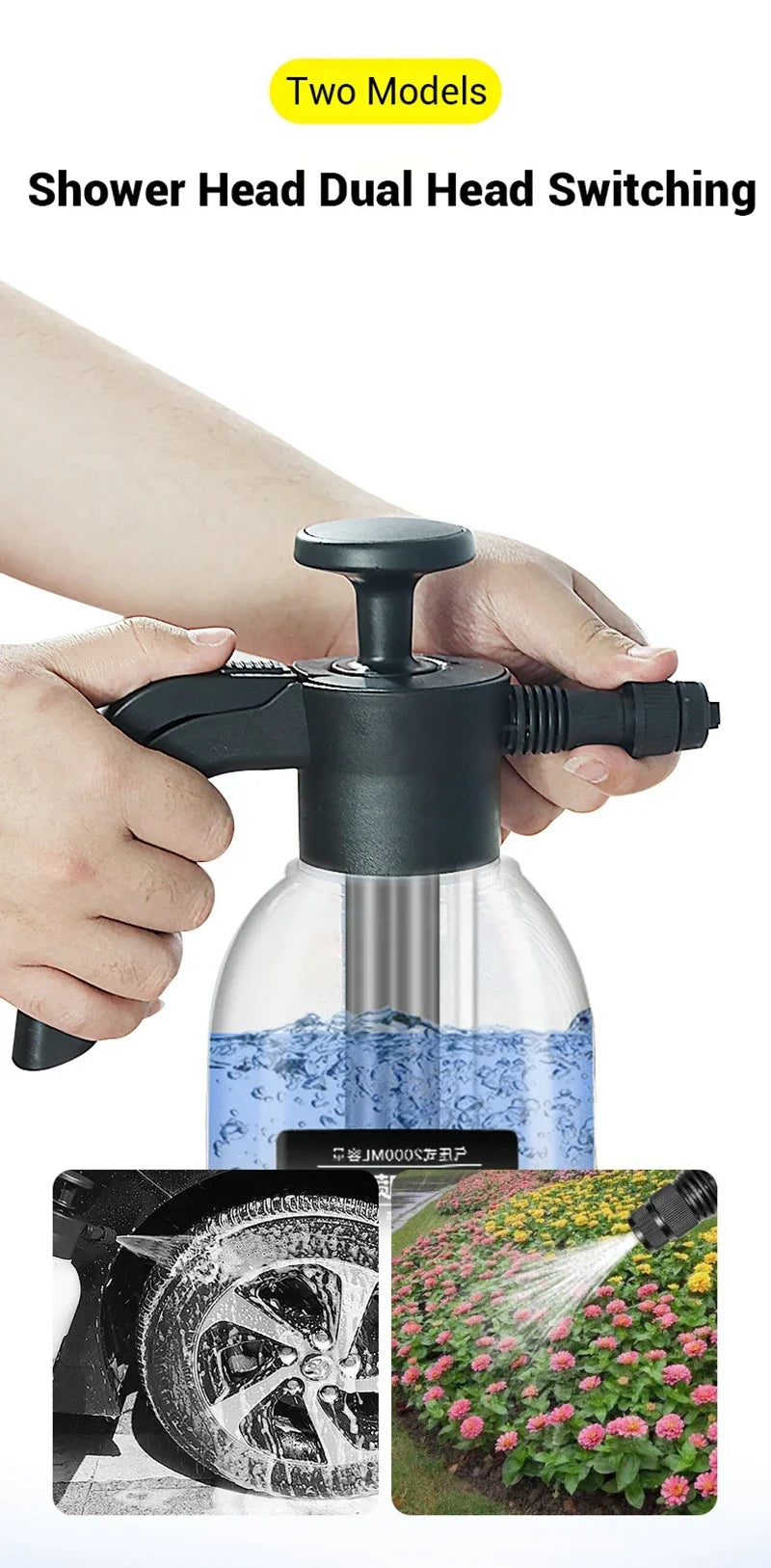 Car Wash Foam Sprayer Bottle Manual Air Pressure Gun