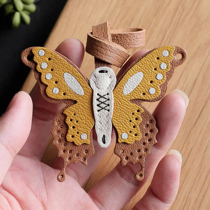 Porte-clés porte-bonheur en cuir sans visage noir confortable mignon cadeau