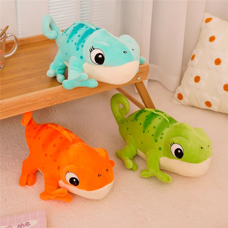 Almohada de camaleón de felpa 30cm reptil de dibujos animados regalo acogedor