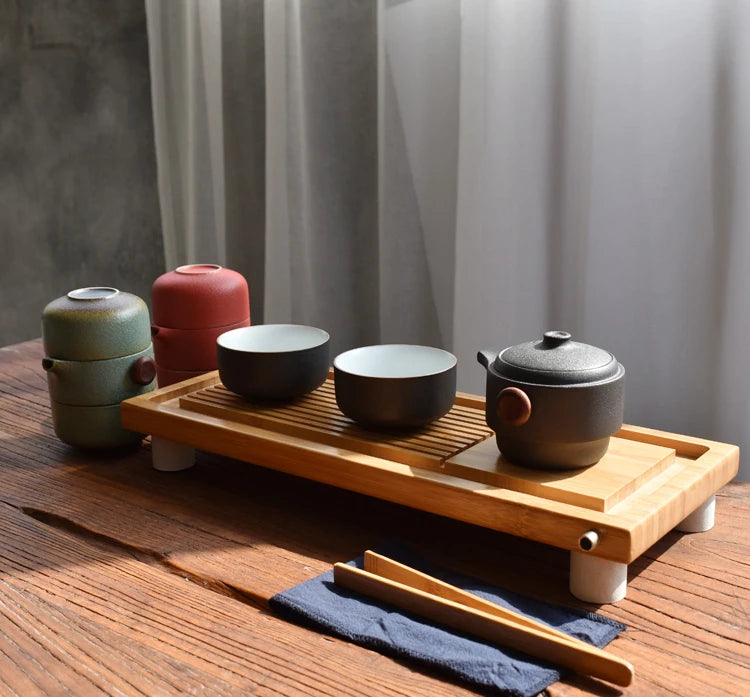 Porcelain Portable Travel Tea Set Kung Fu Teaware Handmade